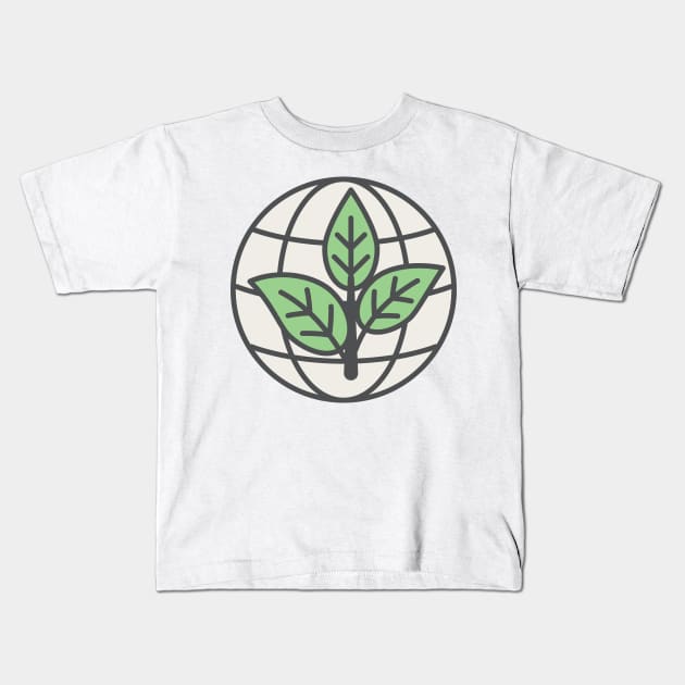 Natural World Environment Icon Kids T-Shirt by SWON Design